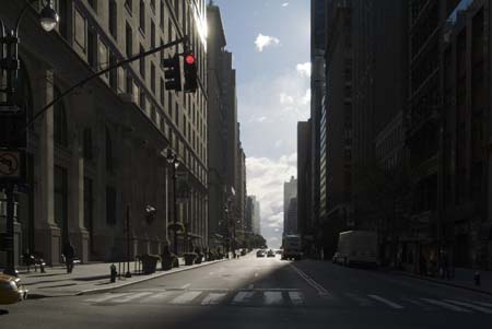 manhattan street morning