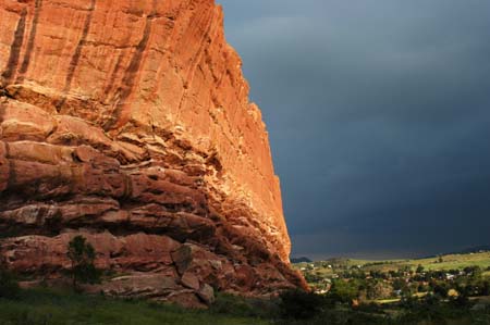 red rocks storm coming